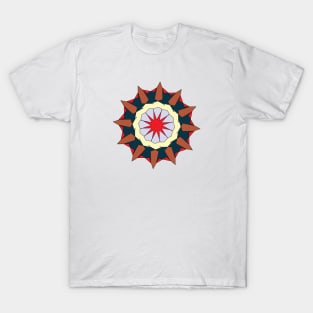 Colorful Flower Design T-Shirt